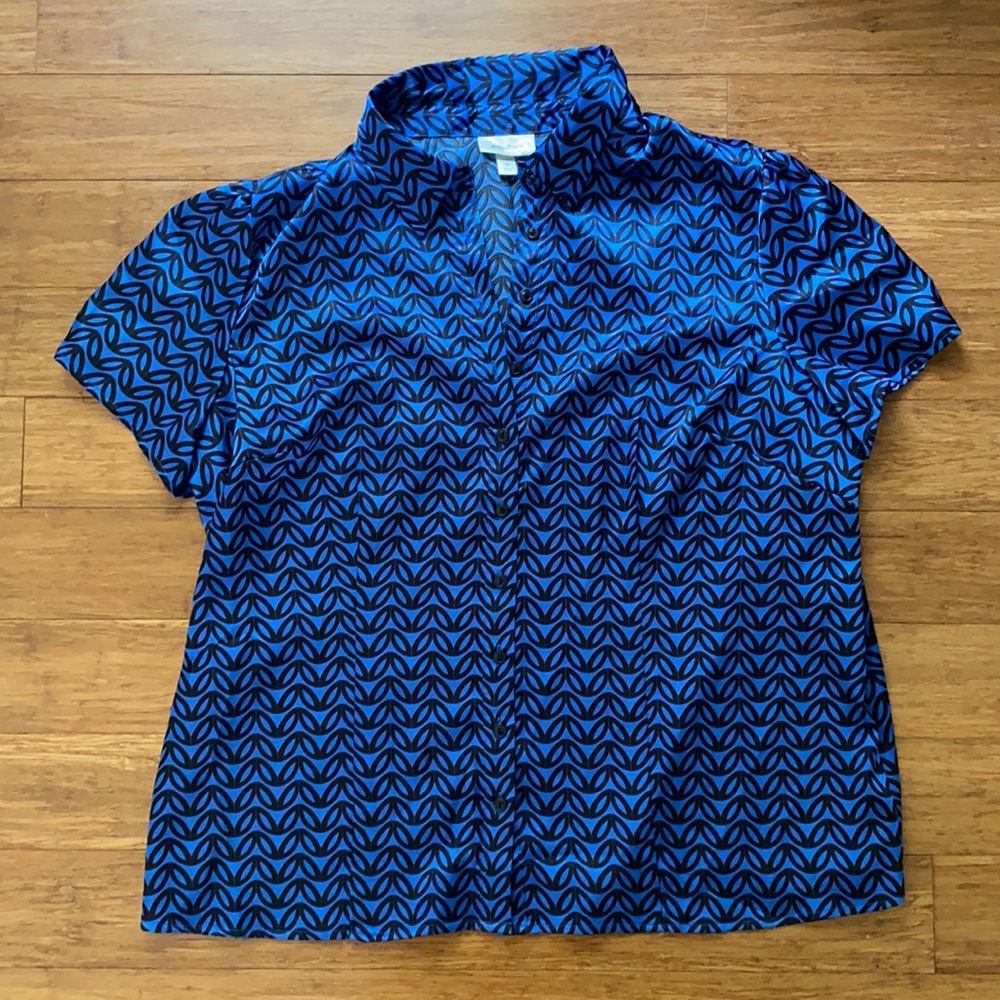 Blue and black DressBarn Shirt 2X